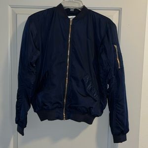 Navy Blue Bomber Jacket